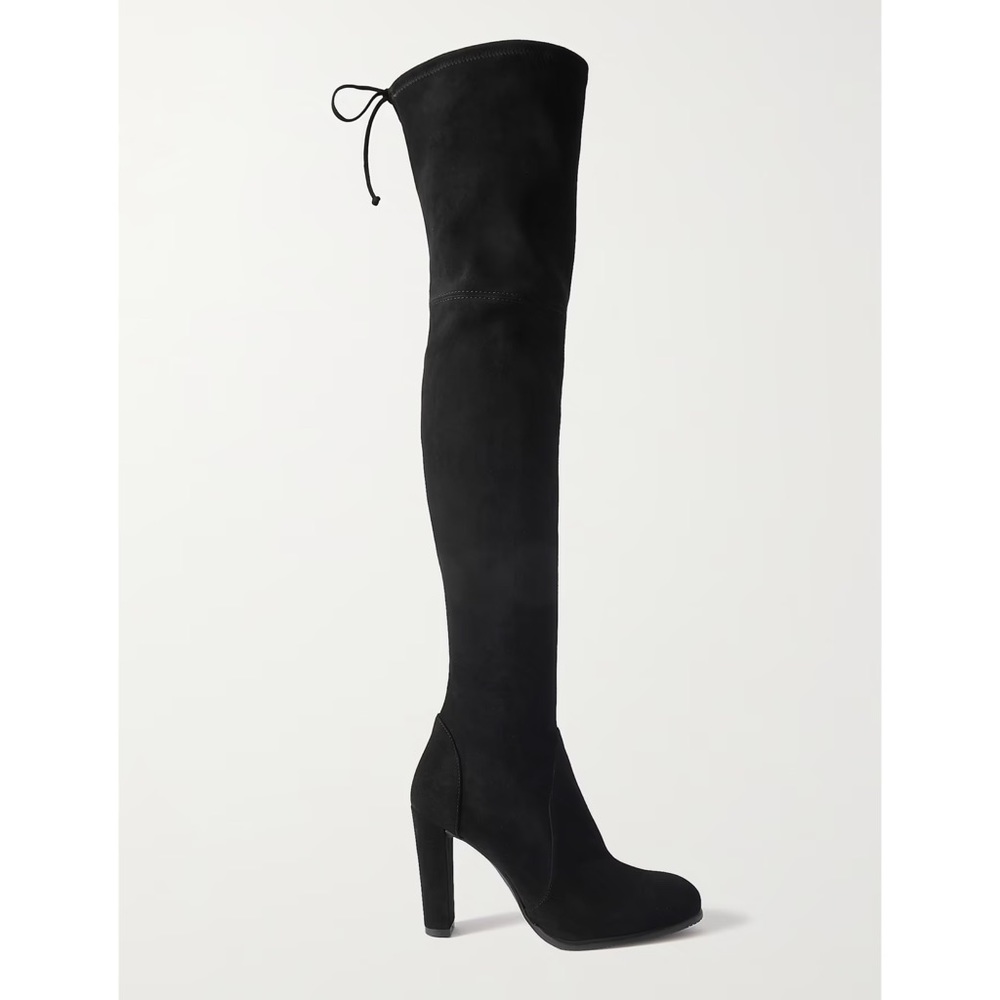 Stuart Weitzman Boots Highland Thigh High Over The Knee Heeled Black Size 9.5